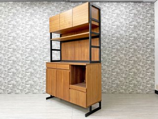 ウニコ unico ホクストン HOXTON キッチンボード 食器棚 W123cm ウォールナット材 インダストリアルスタイル ● 