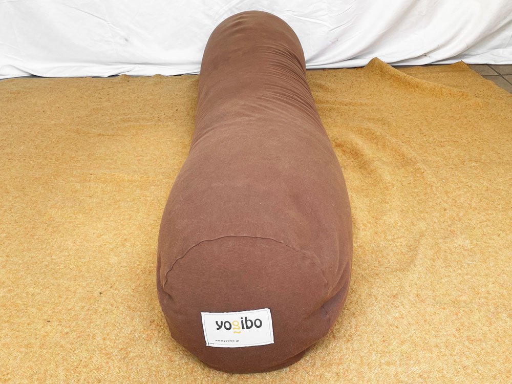 ヨギボー yogibo ロールマックス Roll Max ビーズソファ ビーズクッション 抱き枕 ブラウン W165cm ◇