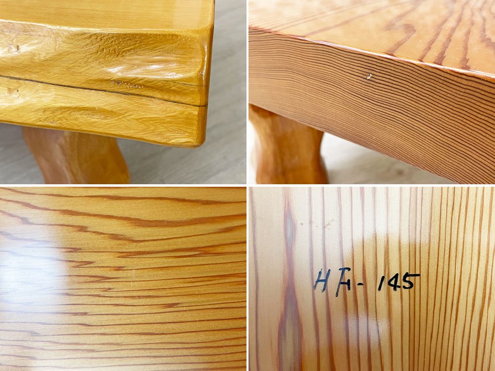 一枚板 無垢材 座卓 ローテーブル W121cm 耳付き 天然木 和家具 和 ...