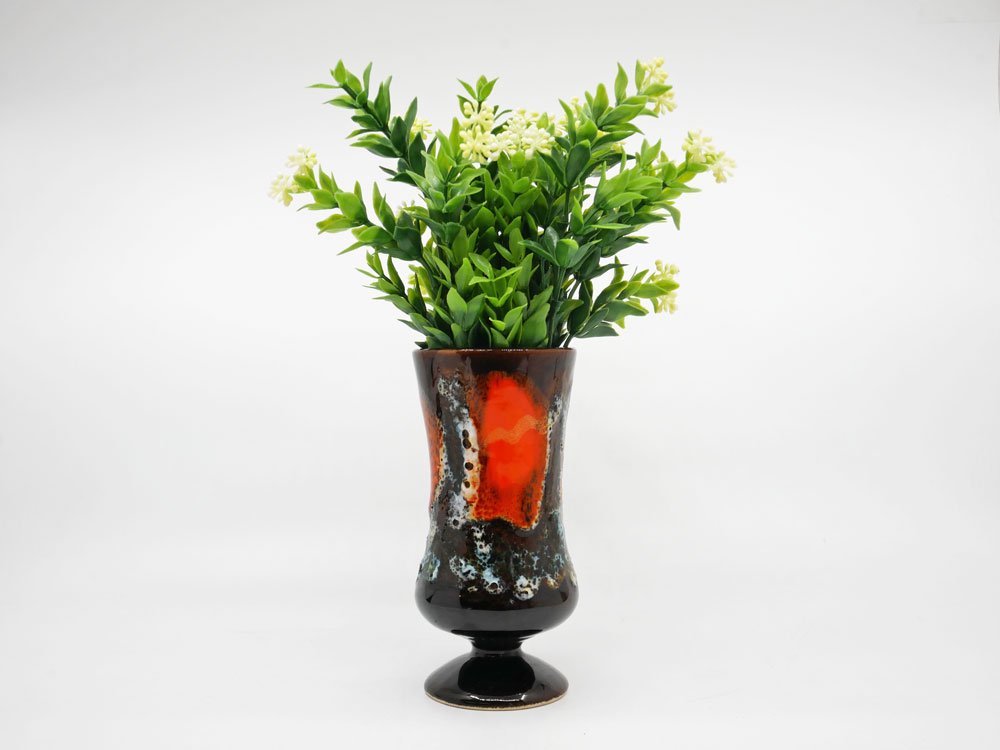ヴァロリス VALLAURIS 陶製 フラワーベース 花器 H15cm フランスビンテージ ミッドセンチュリー ● 