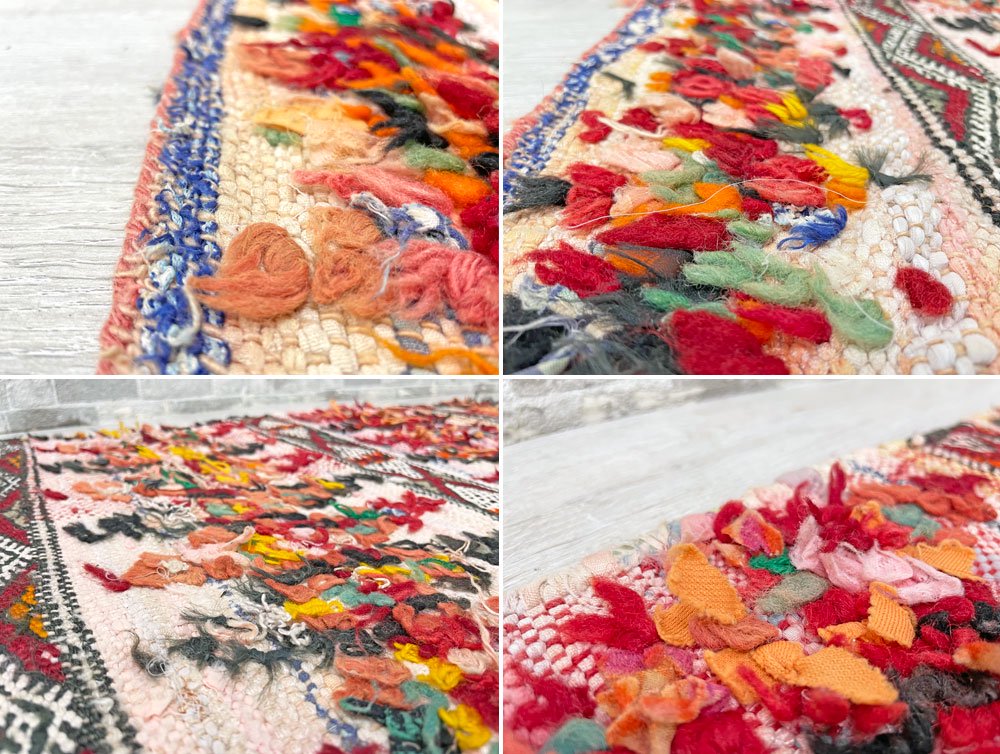 ディアモロッコ  DEAR MOROCCO キリムラグ 絨毯 リサイクルラグ アップサイクルラグ ボシャラウィット 185×117cm ● 