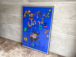 ニキ・ド・サンファル Niki de Saint Phalle モントルー ジャズフェスティバル 1984 ポスター 額装 ビンテージ ♪