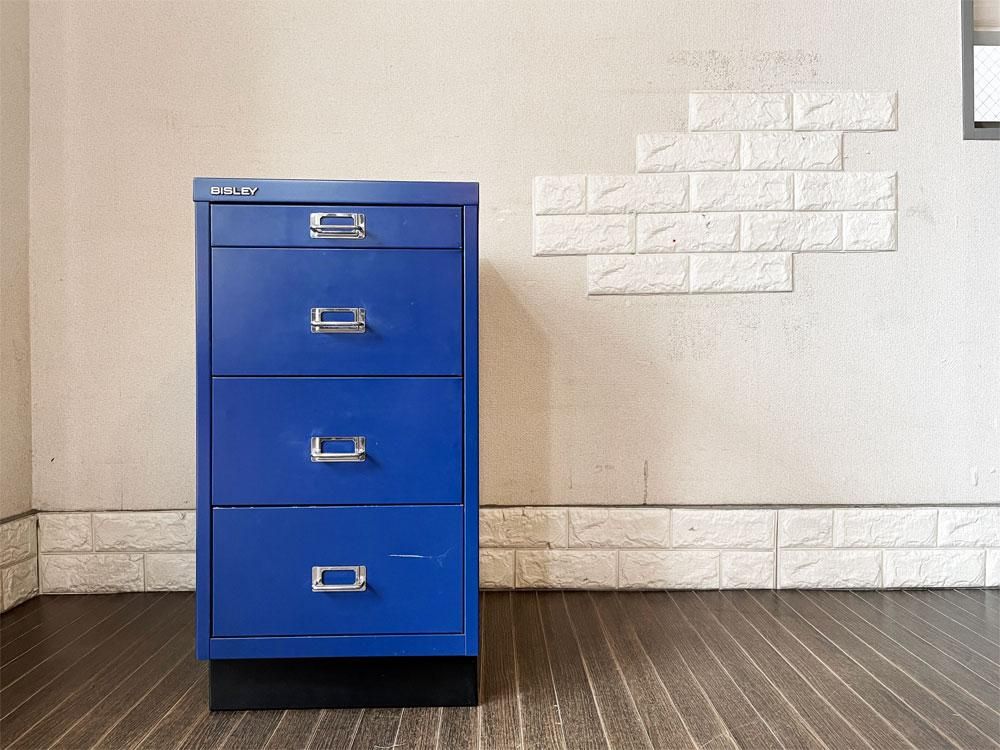 BISLEY（ビスレー）キャビネット 引出し 4段 ブルー