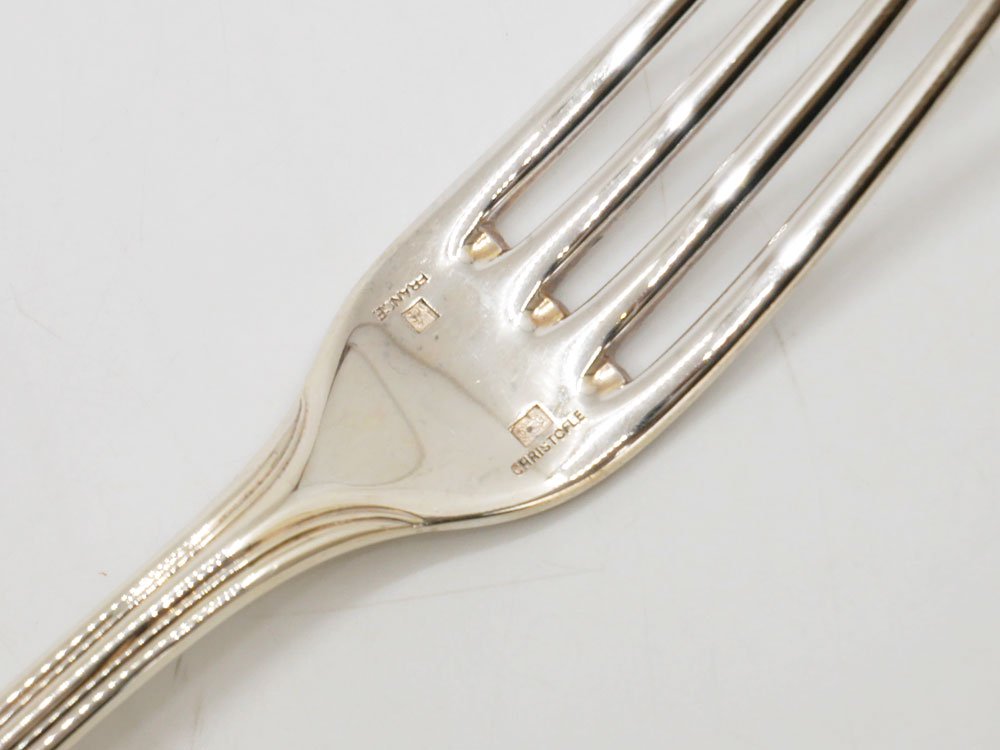クリストフル CHRISTOFLE アルビ ALBI シルバーコーティング 銀食器 カトラリー スプーン フォーク ナイフ 3本セット E ● 