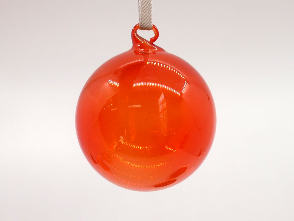 イッタラ iittala グラスボール Glass Ball オーナメント レッド グラデーション 5点セット 8cm 箱付き 北欧雑貨 ● 