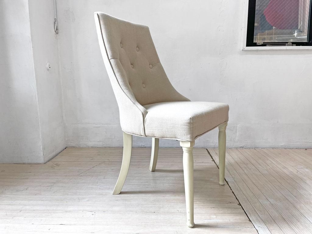 あずまや 東谷 クラッシーチェア Classy Chair ダイニングチェア ラバーウッド ファブリック ベージュ クラシカルデザイン  CL-471BE 定価￥41,800- A ★ - TOKYO RECYCLE imption | 東京・世田谷のリサイクルショップ