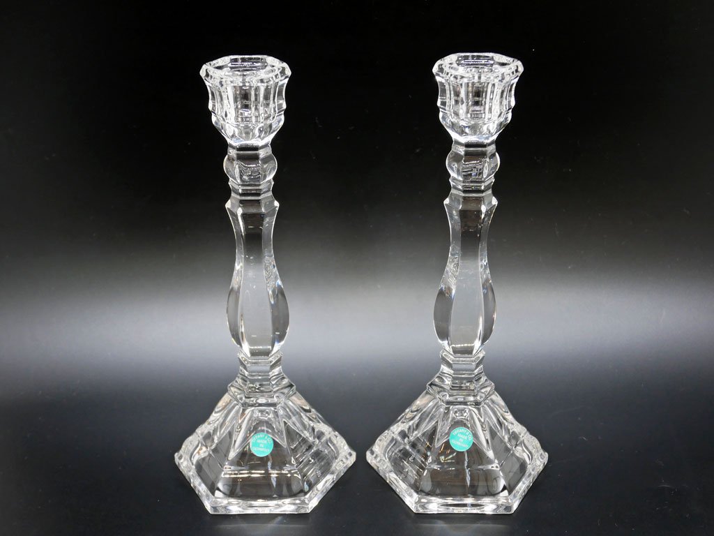 ティファニー Tiffany&co キャンドルスタンド 燭台 クリスタルガラス 2