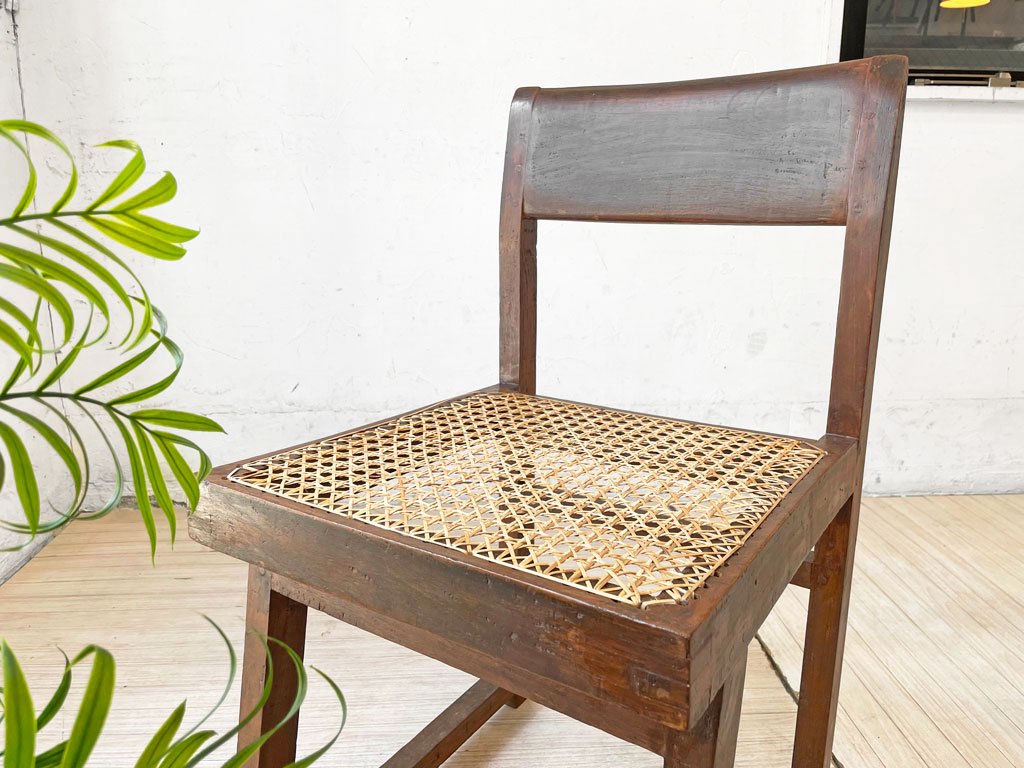 ピエールジャンヌレ Pierre Jeanneret ボックスチェア Small Box Chair チーク無垢材 1950〜60年代 チャンディーガル ビンテージ 希少 ★