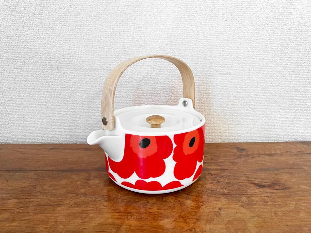 マリメッコ marimekko ウニッコ Unikko ティーポット ホワイト ...