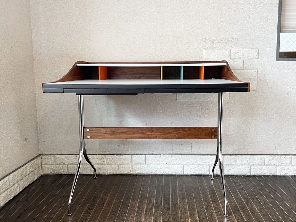 ϡޥߥ顼 Herman Miller ͥ륽󥹥ååǥ Nelson Swag Leg Desk ۥ磻ȥߥ͡ŷ W99cm 硼ͥ륽 ߥåɥ꡼ 