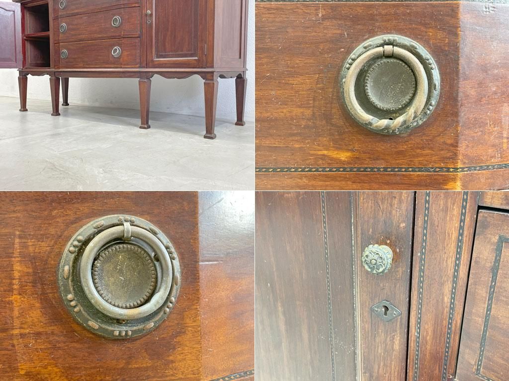 UKビンテージ ミラーバック サイドボード キャビネット Mirror back Sideboard cabinet イギリスビンテージ 英国 家具 〓 - TOKYO RECYCLE imption | 東京・世田谷のリサイクルショップ デザイナーズ・北欧家具の販売・買取