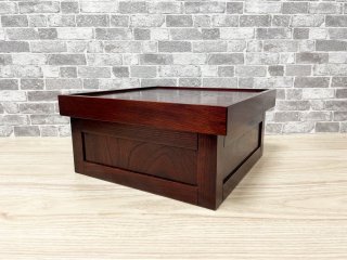 木製 組み木 箱膳 茶櫃 収納箱  W34cm 美品 ● 