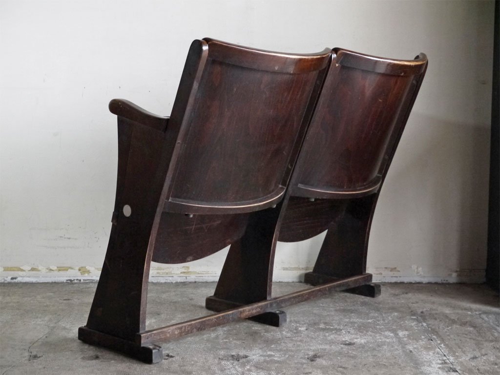 UKӥơ UK Vintage ٥ Theater Bench 2 եǥ ѹ ƥ 