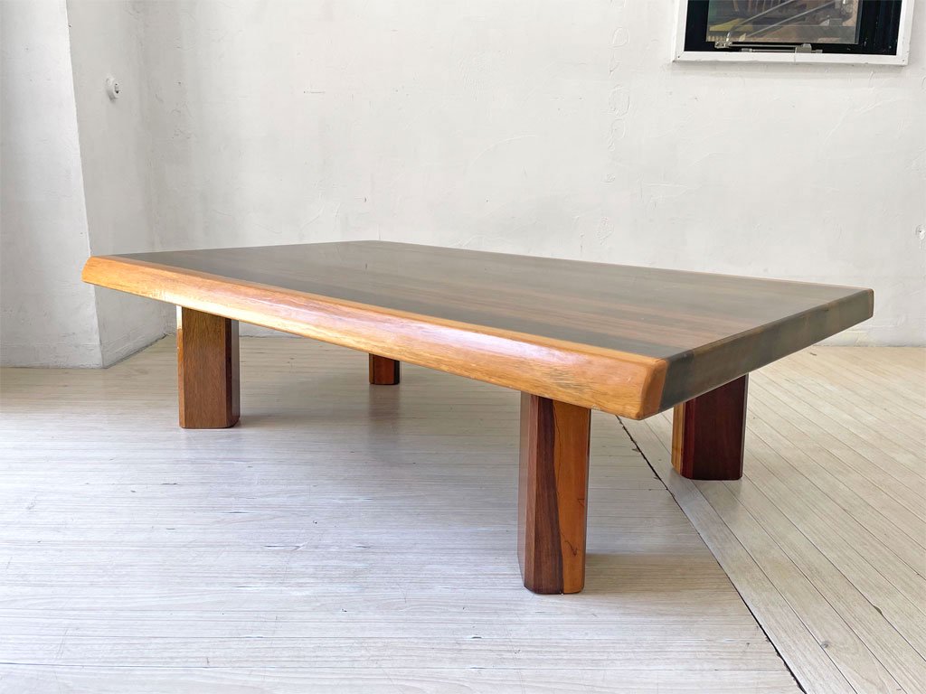 天然木　一枚板　ローテーブル　リビングテーブル