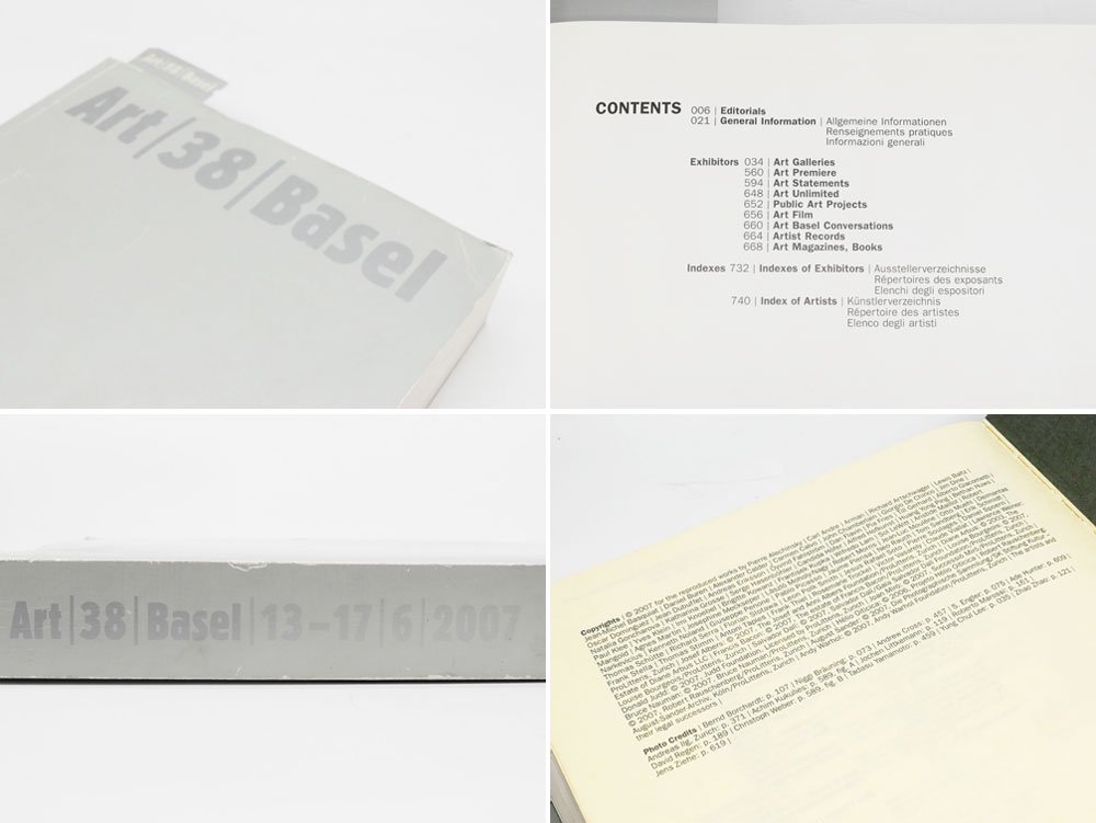 アート・バーゼル Art Basel アートフェア 展示図録 38 カタログ 洋書 ペーパーバック 2007年 現代アート 現代美術 UBS 参考価格￥16,922- しおり付き ●