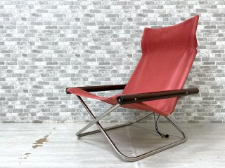 ニーチェア エックス Ny chair X フォールディングチェア 折畳チェア ダークブラウン レンガ 新居猛 MoMA 定価￥51,700- ●
