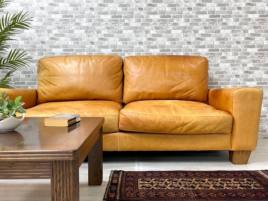 アクメファニチャー ACME Furniture フレスノ FRESNO ソファ 3シーター ヴィンテージスタイル オイルレザー 本革 定価￥385,000- ●