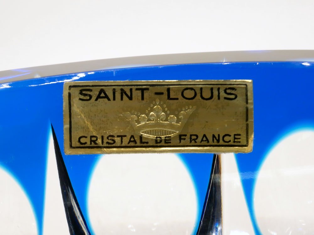 サンルイ Saint Louis アッシュトレイ 灰皿 クリスタルガラス カットグラス フランス ●