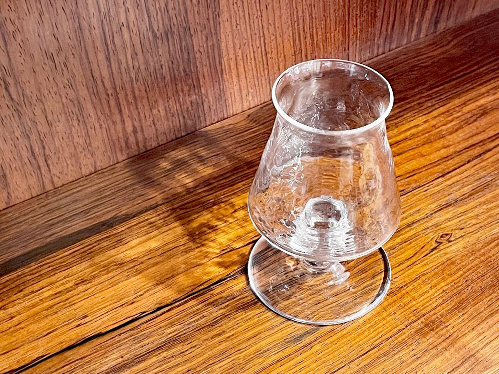 西山芳浩 ワイングラス 低 ゴブレット 型吹き硝子 チューリップ型 冷酒グラス スピリッツグラス A ◇