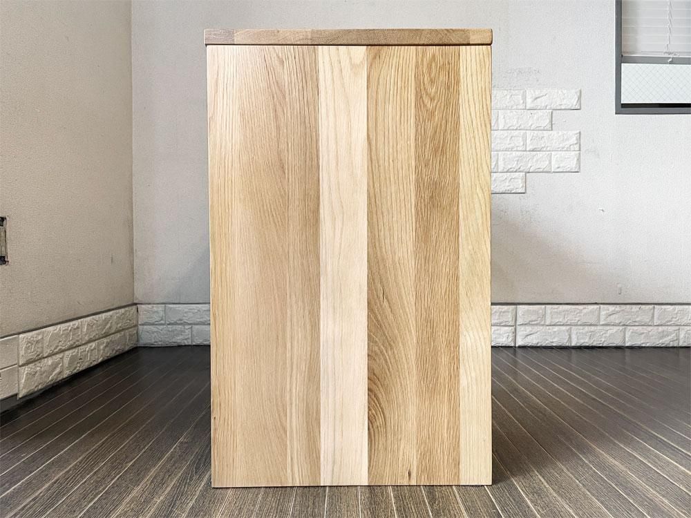 無印良品 MUJI オーク無垢材 コの字デスク コンソールテーブル W115cm