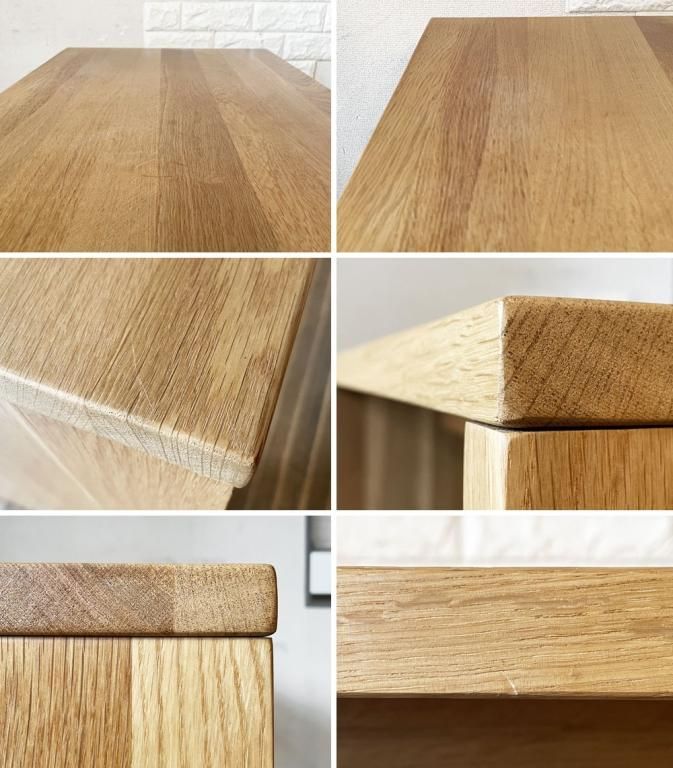 無印良品 MUJI オーク無垢材 コの字デスク コンソールテーブル W115cm