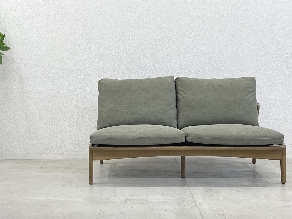 ジャーナルスタンダードファニチャー Journal standard Furniture コルトン COLTON 2シーターソファ W146cm キャンバス地クッション アームレスソファ 〓