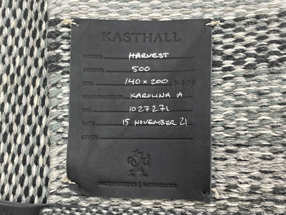 カスタール KASTHALL ハーベスト HARVEST ウーブンラグ カーペット 平織り エリノア・エリアソン 200×138cm 北欧 スウェーデン ●