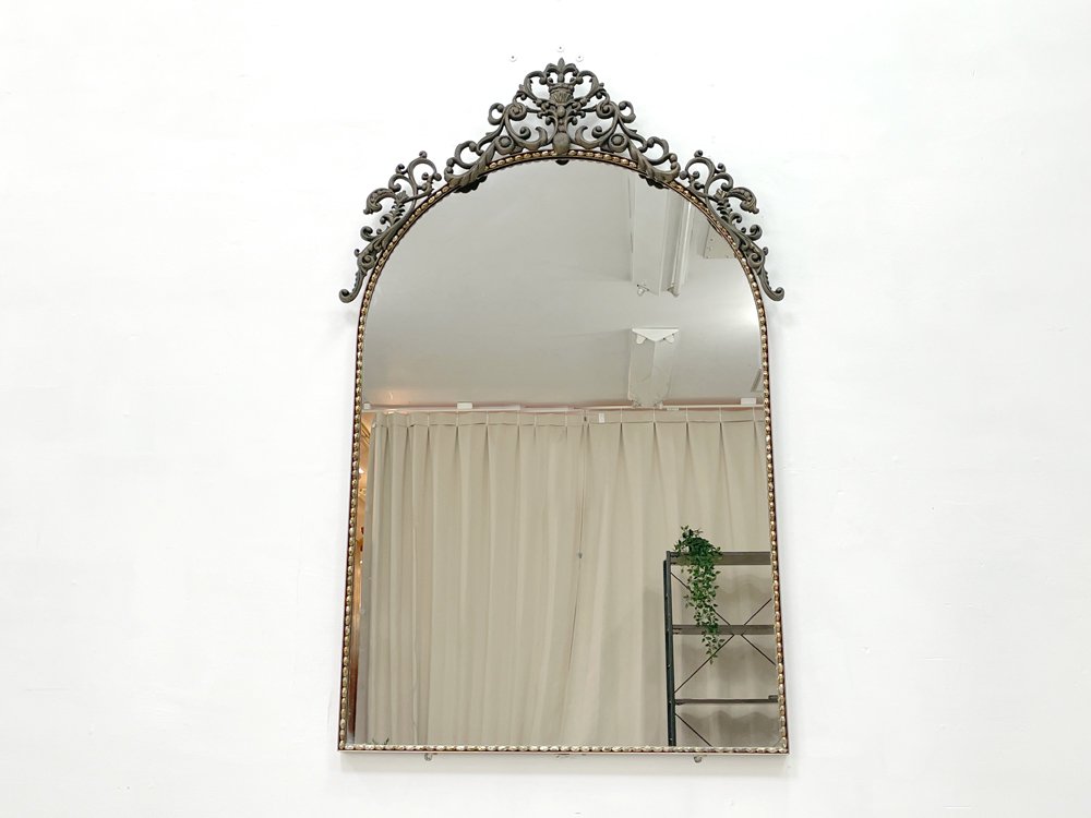 ジャパンビンテージ Japan vintage クラシカルスタイル Classical style ウォールミラー 鏡 壁掛け H105cm 昭和レトロ ●