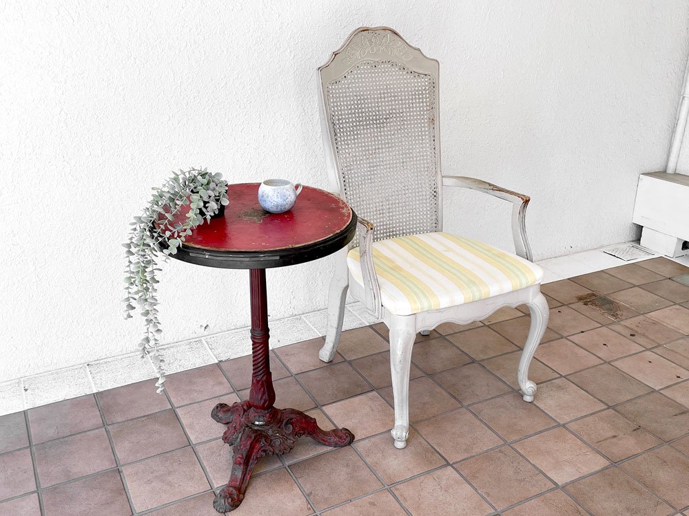 age1950フランス アンティーク Bistoro Table テーブル チェア