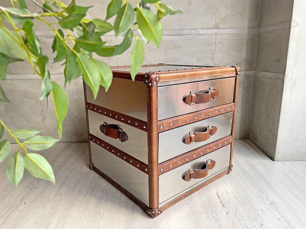 쥹ȥ졼 ϡɥ Restoration Hardware ᥤե ޡ ȥ MAYFAIR STEAMER TRUNK 3ɥ ɥơ֥ 