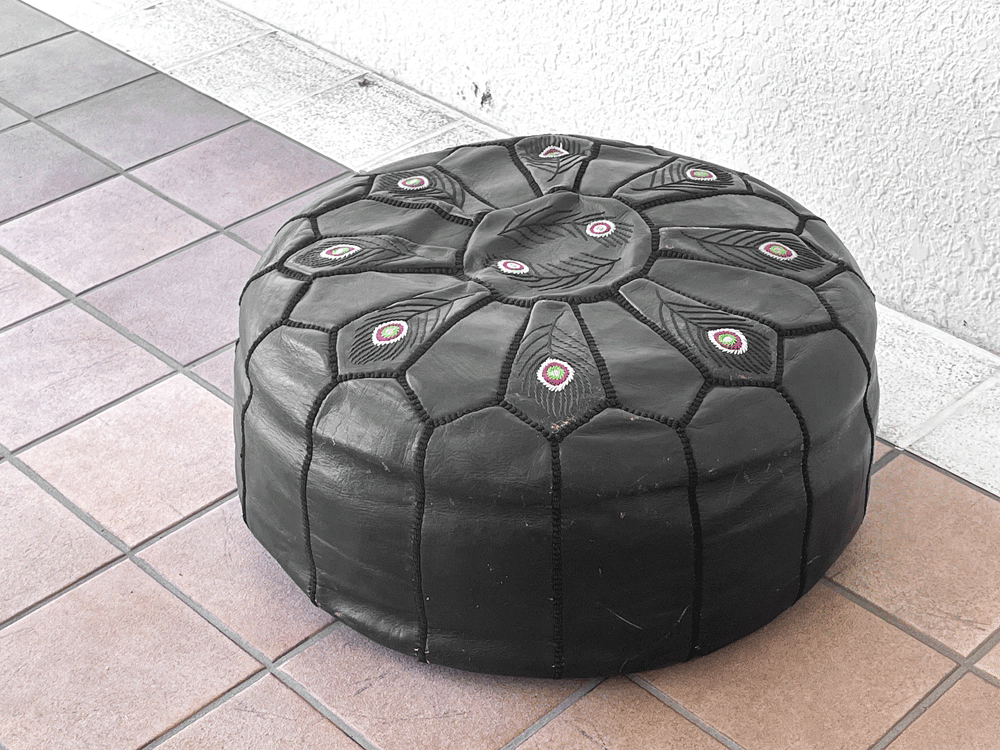 モロッコ Morocco プフ Pouf クッションカバー スツール レザー