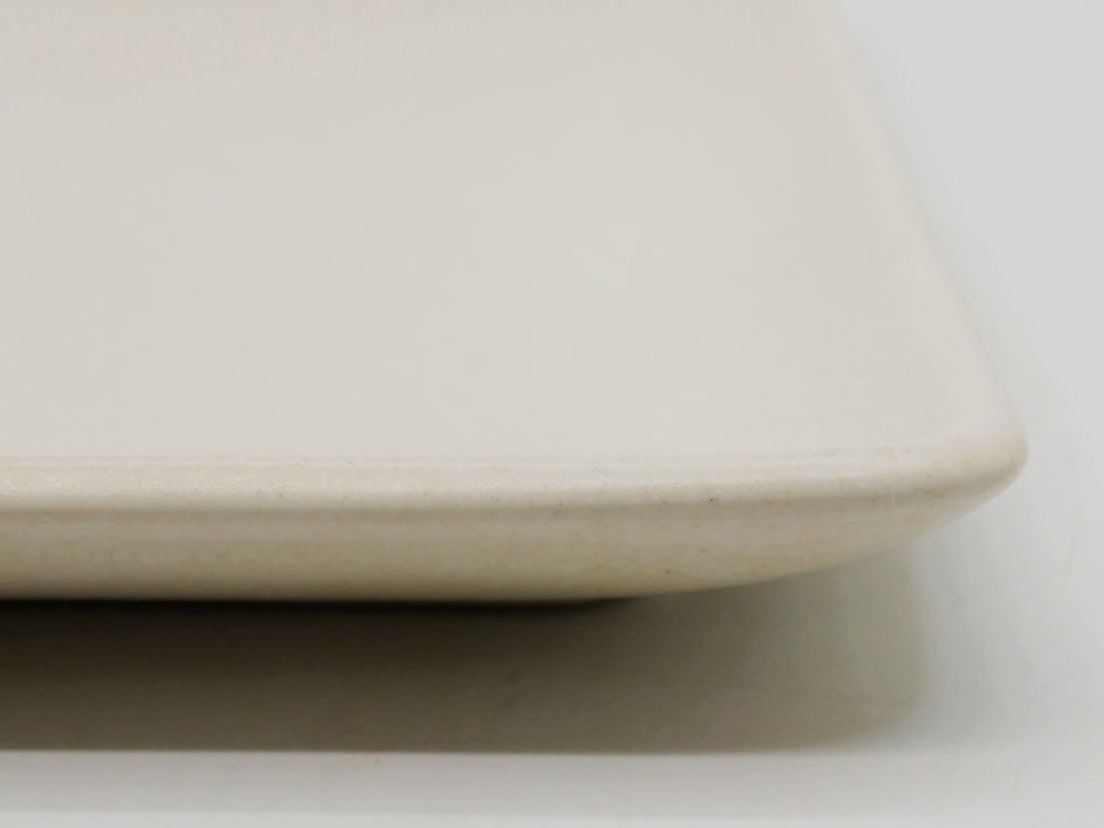 ヒースセラミックス HEATH CERAMICS サービングプラター スクエアプレート W23.5cm ホワイト 陶器 アメリカ ミッドセンチュリー B ●