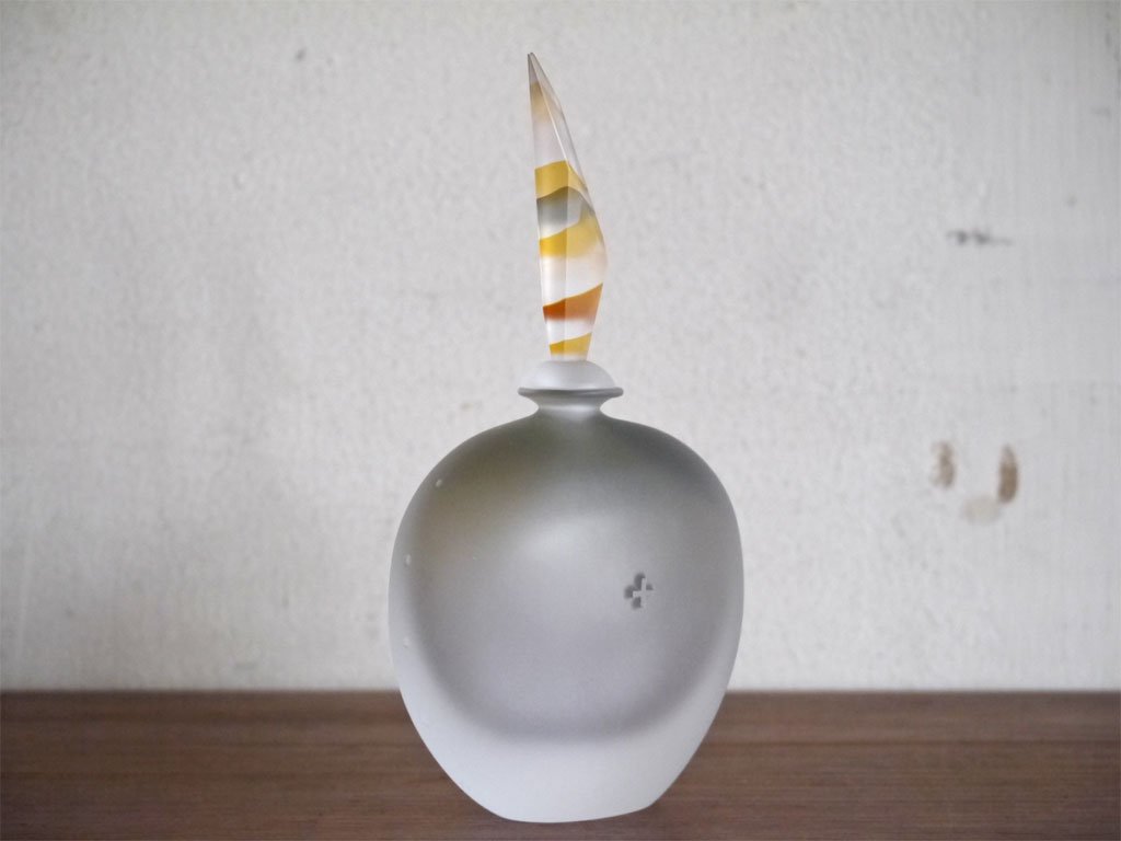 馬越寿 パフュームボトル 吹きガラス 現代作家 ■