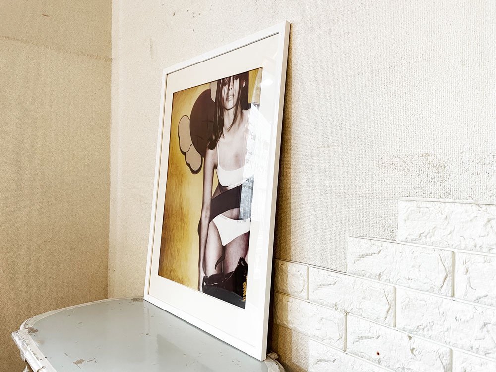 カウズ KAWS × クリスティ・ターリントン Christy Turlington TOKION ポスター 1999年 額装品 54×76cm 希少 ◎