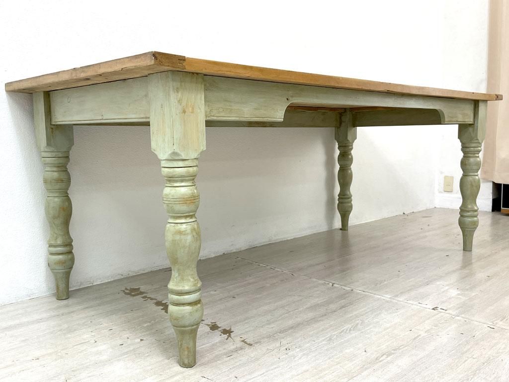 ビンテージ Vintage パイン古材 無垢材 ペインテッド アトリエテーブル ダイニングテーブル ワークテーブル ラスティック カントリー