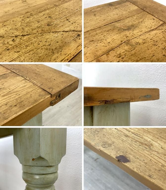 ビンテージ Vintage パイン古材 無垢材 ペインテッド アトリエテーブル ダイニングテーブル ワークテーブル ラスティック カントリー