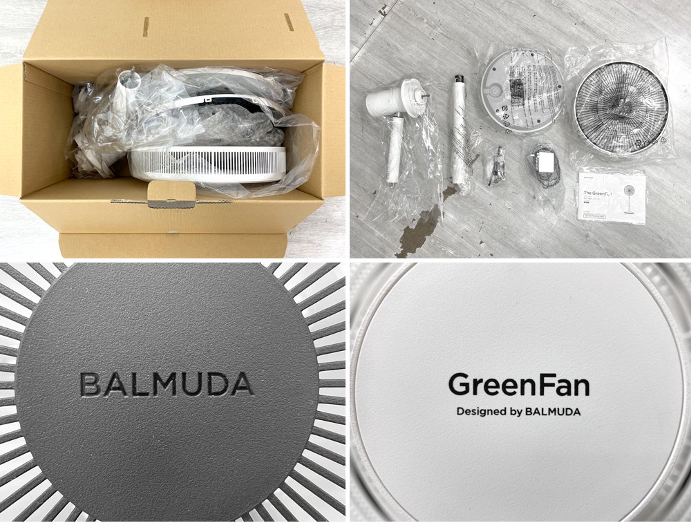 バルミューダ BALMUDA グリーンファン The GreenFan 扇風機 ホワイト×ブラック EGF-1600 箱付 ●