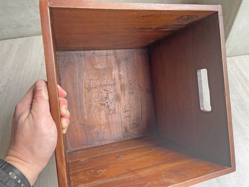 アクメファニチャー ACME Furniture トロイ オープンボックス TROY OPEN BOX L オールドチーク アイアン 定価￥15,015- ♪