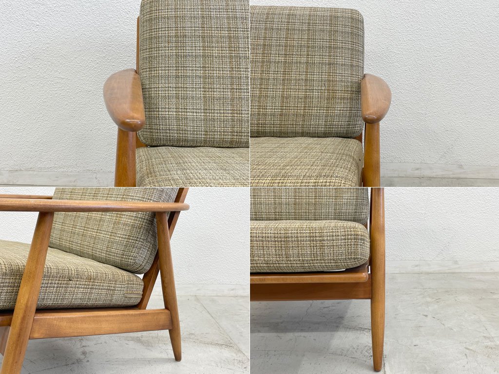 ̲ӥơ scandinavian Vintage  Easy chair ץ󥰥å+åɥե졼  󥰥륽ե 