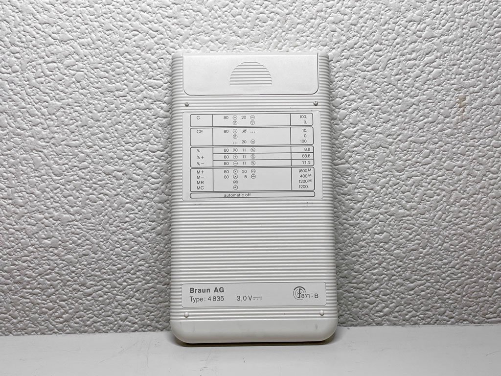 ブラウン BRAUN 電卓 カリキュレーター ET55 Type:4835 ホワイト 