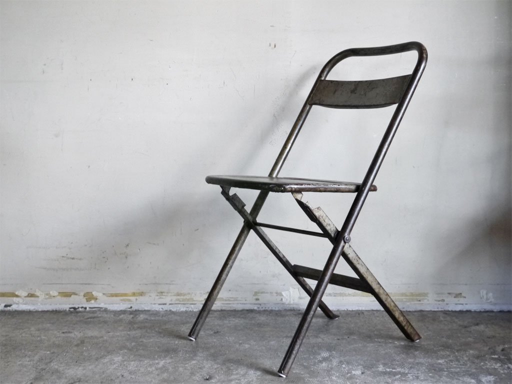 USビンテージ US Vintage フォールディングチェア メタル 折り畳み椅子 