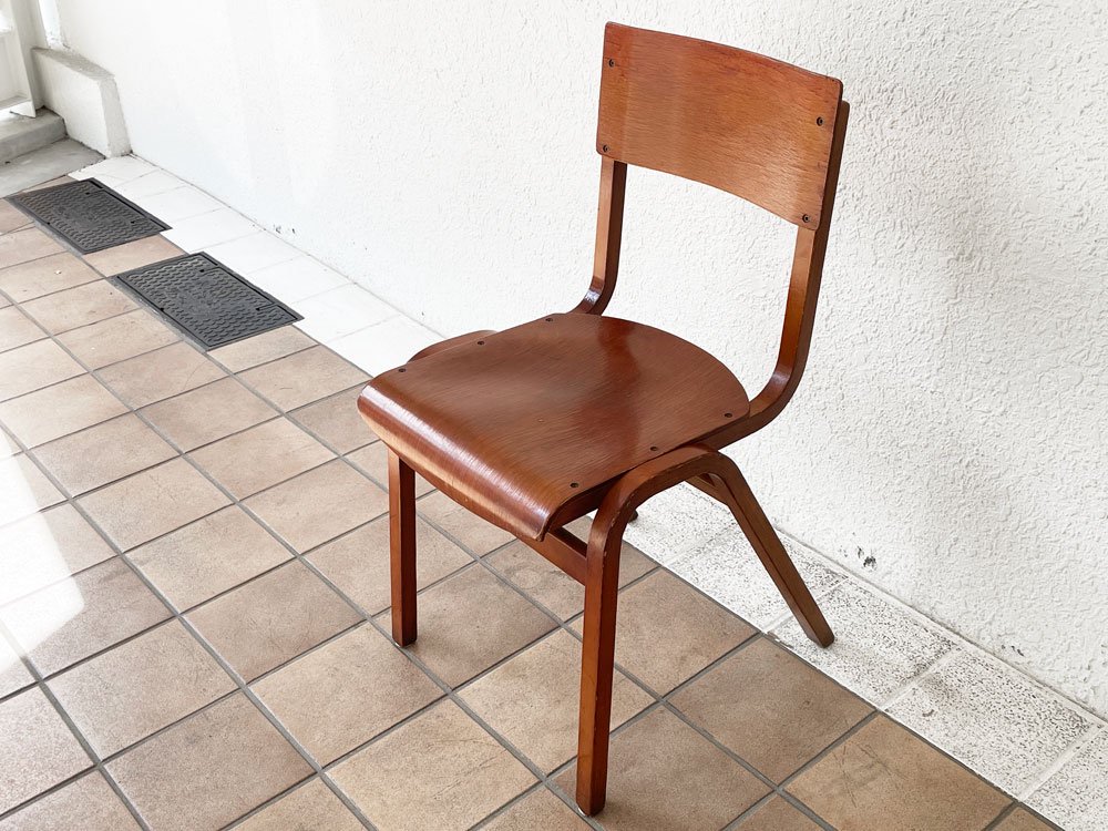 UKӥơ vintage school chair  ǥ ˥󥰥 ӡ ץ饤å å ƥ B 
