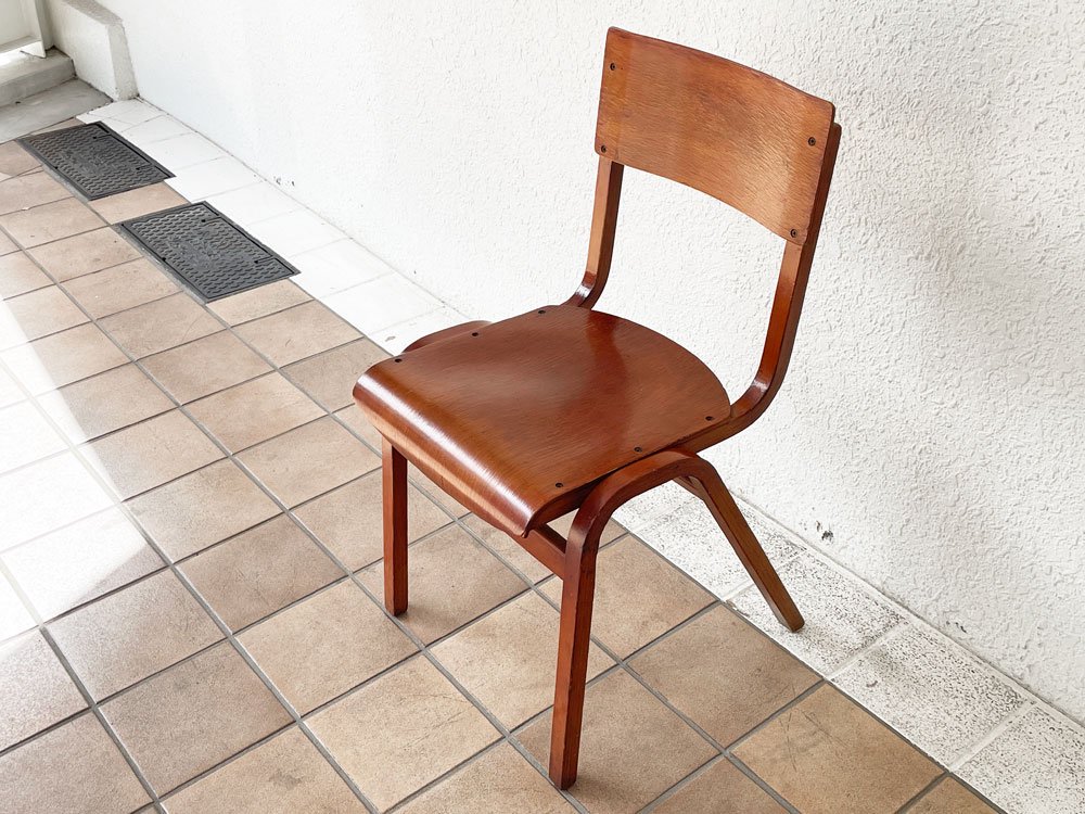 UKӥơ vintage school chair  ǥ ˥󥰥 ӡ ץ饤å å ƥ A 