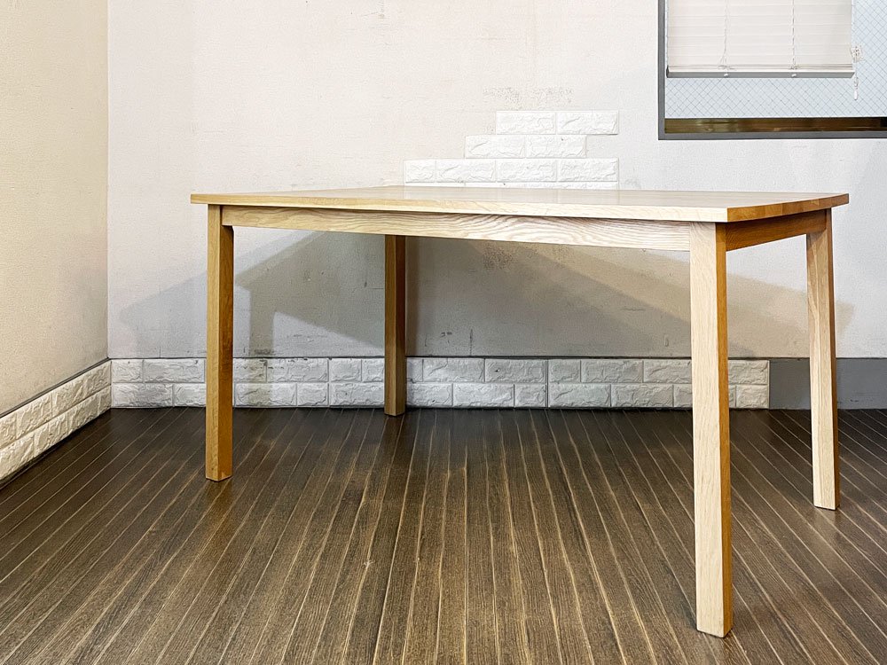 無印良品 MUJI オーク無垢集成材 ダイニングテーブル W140cm 