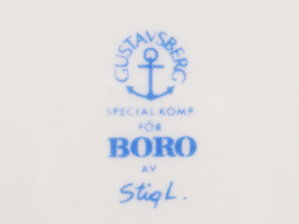 ե٥ GUSTAVSBERG ܥ BORO ץ졼 17.5cm ƥɥ٥ Stig Lindberg 1990-1973ǯ ӥơ ǥ A 