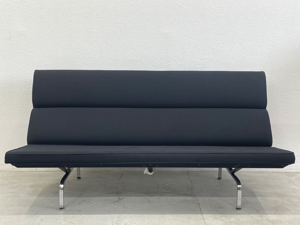 ϡޥߥ顼 Herman Miller ॺ ե ѥ Eames Sofa Compact 3ե ֥å C&R. ॺ ߥåɥ꡼