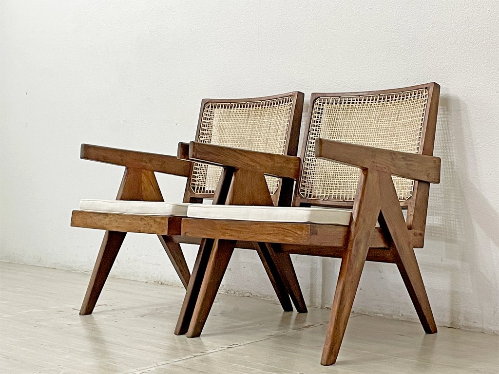 ԥ롦̥ Pierre Jeanneret  Easy Chair ̵ ǥ 쥿ͭ 1955-1956 I.B.H.O/Pb/77 ӥơ 