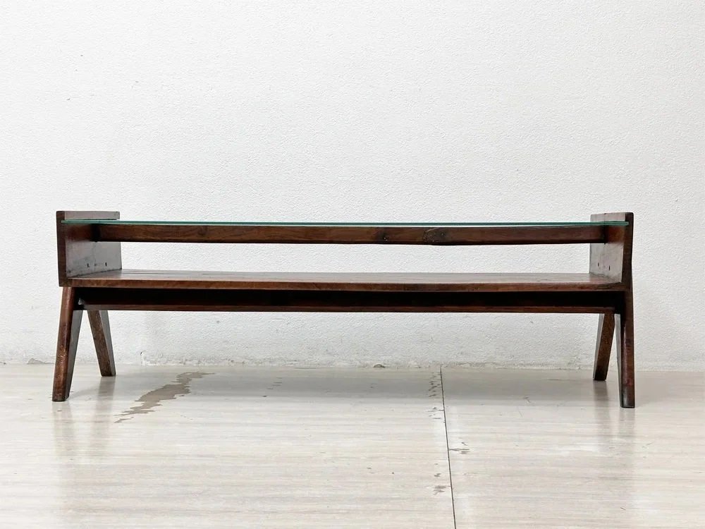 ԥ른̥ Pierre Jeanneret ҡơ֥ Coffee Table ̵ 饹 ǥ 쥿ͭ 1960s ӥơ PU/CH/-12 