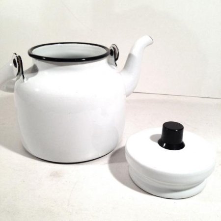  Kockums ॹ Vintage Enamel Kettle ۡ ȥ (White)