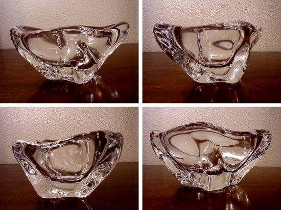 ドームDaumクリスタルガラス花瓶フランス1960年代